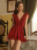 V-neck Waistband Nightdress