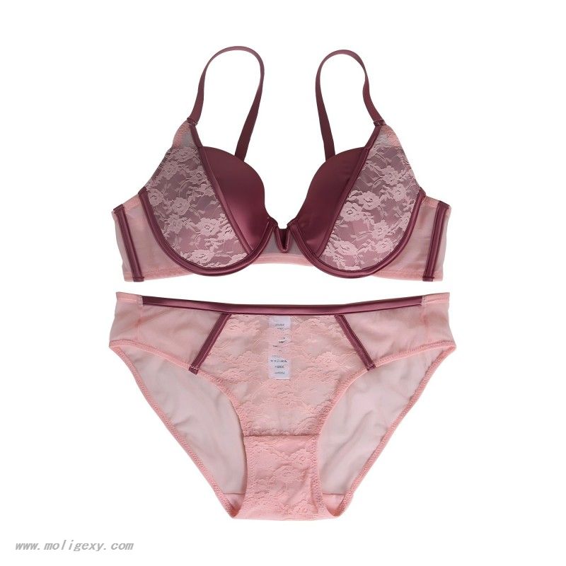 Contrast Color Bra And Panties Sets