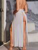Hemline Halter Slit Dress