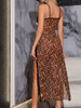 Leopard-Printed Dress With Split Straps