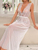 Lace Patchwork Deep-V Dress