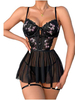 Mesh Embroidery Sexy Slip Dress