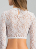 Long Sleeve Lace See-Through Waist