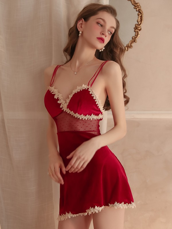 V-neck Lace Nightgowns