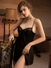 Sexy Deep V Backless Halter Nightdrees