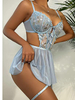 Mesh Embroidery Sexy Slip Dress