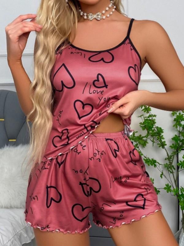 Heart Printed Sexy Sleepsuit
