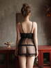 See-through Seductive Deep V Fringed Nightdress Set