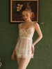See-through Seductive Deep V Fringed Nightdress Set
