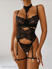 Lacy-up Halter Lingeire