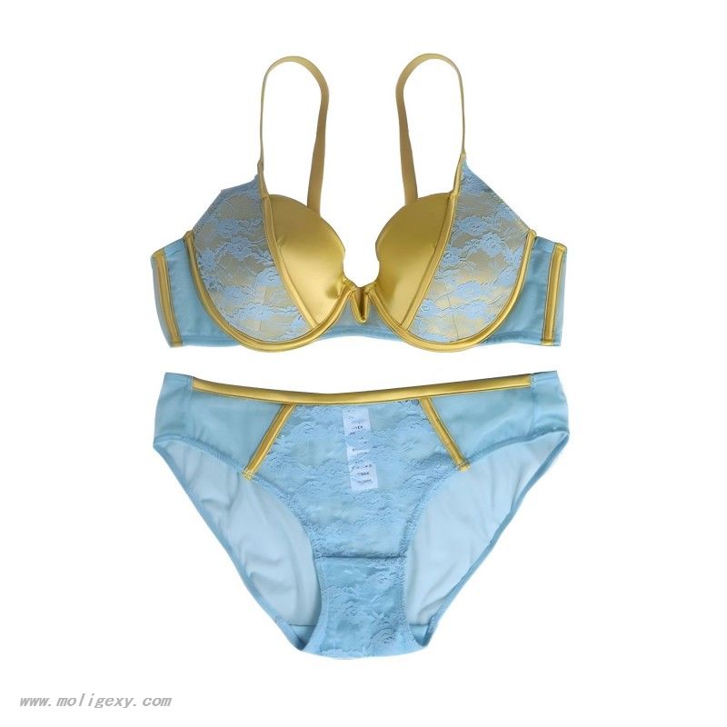 Contrast Color Bra And Panties Sets