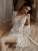 Floral Yarn Velvet Nightdress