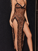 Leopard-Printed Dress With Split Straps