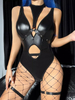 New Hollow-Out Patent Leather Sexy Corset