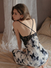 Butterfly Print Halter Nightgown