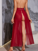 Hemline Halter Slit Dress