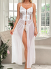 Gauze Patchwork Slit Dress