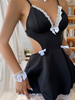 Lacy bowknot Housemaid Sexy Costumes