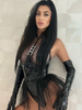 Mesh Patent Leather Sexy Corset