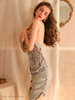 Drawstring Pleated Slip Nightdress