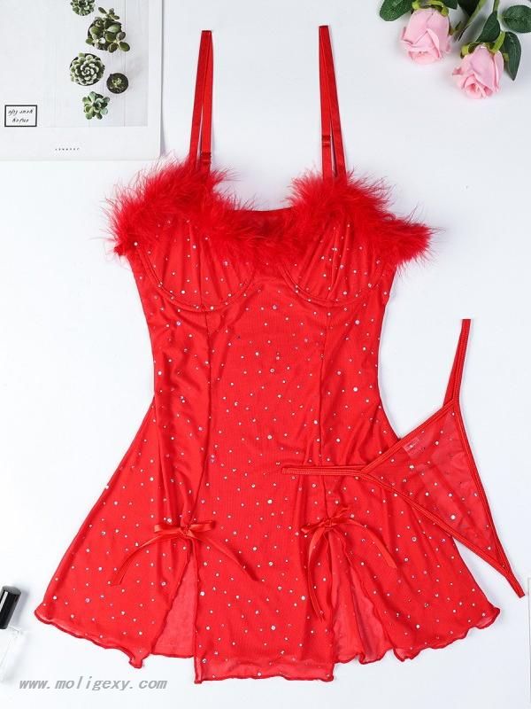 Crystal Feather Sexy Dress