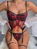 Floral Tie Sexy Corset