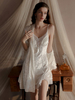 Floral Yarn Velvet Nightdress