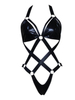 Hollowed-out Patent Leather Lingerie