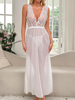 Lace Patchwork Deep-V Dress