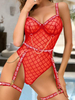 Mesh Letter Printed Sexy Corset