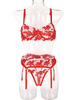 Floral Embroidery Three-piece Set