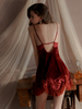 Floral Yarn Velvet Nightdress