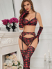 Stylish Cut-Out Lip Print Underwear Set