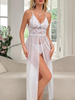 Mesh Slit Skirt Nightdress