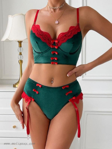 Christmas Bow Lacy Sets