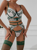 Green Leaf Printed Lingerie