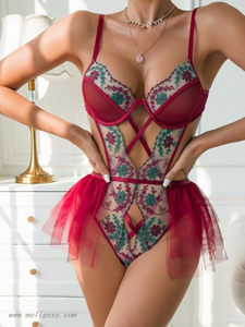 Net Embroidery Lingerie