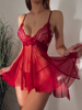 Deep V Halter Nightgown