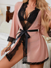 Mesh See-Through Nightgown Underwear Set