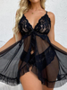Lace Mesh Bow Nightdress