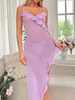 Long Dress With Irregular Mesh Straps