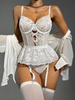 Lace Mesh Hollowed-Out Set