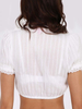 Short Sleeve Lace See-Through Waist