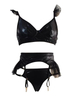 Patent Leather Splicing Sexy Sets