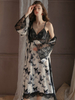 Butterfly Print Halter Nightgown