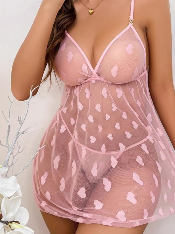 Mesh Love See-Through Slip Nightdress