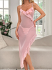 Long Dress With Irregular Mesh Straps