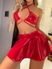 Halter Patent Leather Sexy Lingerie