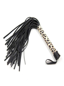 Yellow Leopard Fringe Whip