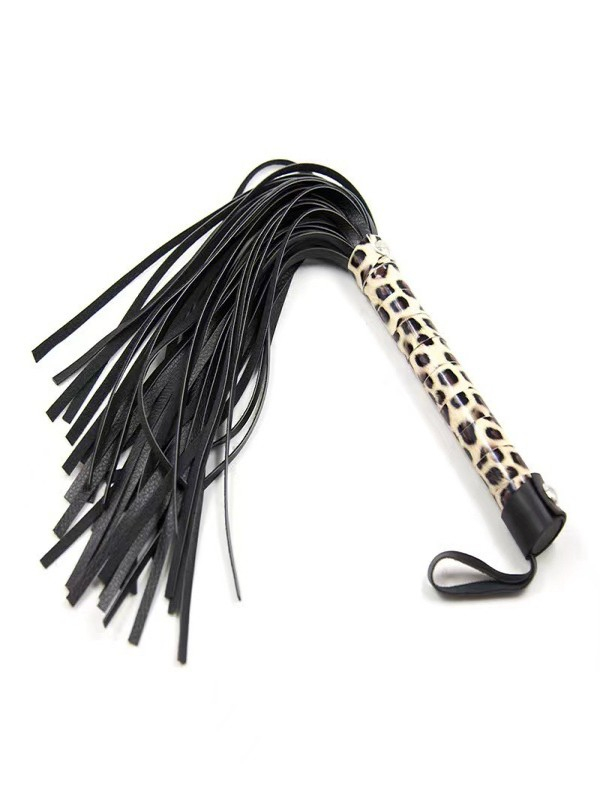 Yellow Leopard Fringe Whip